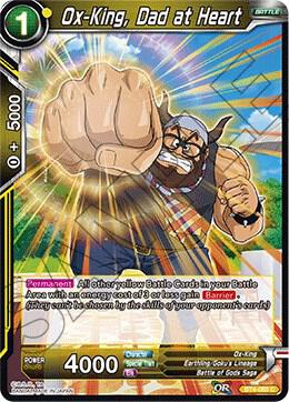 Ox King Dad at Heart Foil BT4-088 Colossal Warfare Dragonball Super card