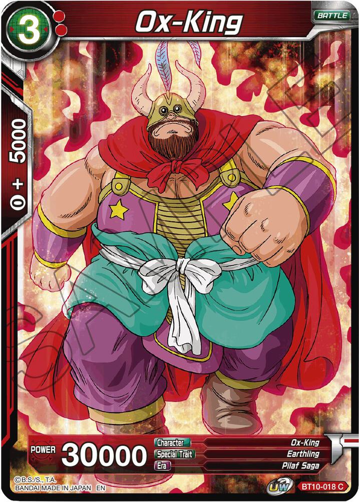 Ox King Foil BT10-018 Rise of the Unison Warrior Dragonball Super card
