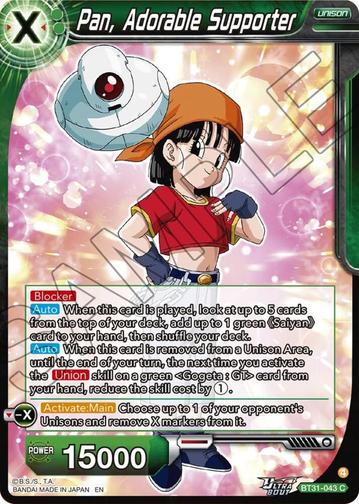 Pan Adorable Supporter BT31-043 Impact Beyond Dimensions Dragonball Super card