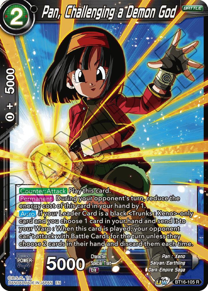 Pan Challenging a Demon God BT16-105 Realm of the Gods Dragonball Super card
