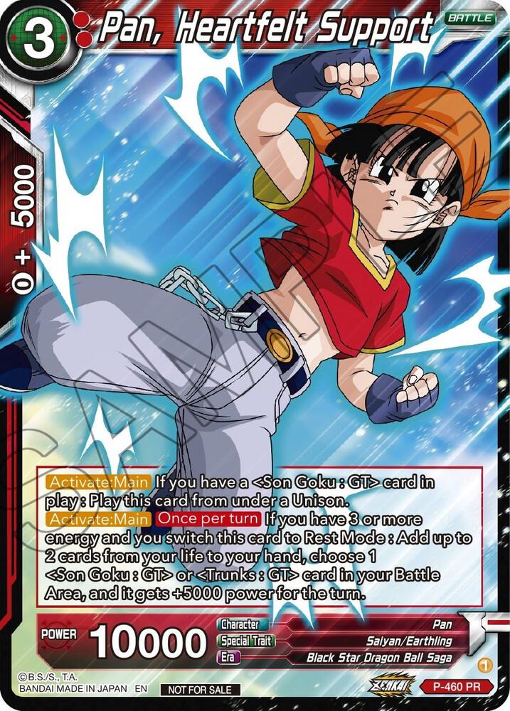 Pan Heartfelt Support Z03 Dash Pack P-460 Promotion Cards Dragonball Super card