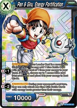 Pan and Giru Energy Fortification Foil BT13-033 Supreme Rivalry Dragonball Super card