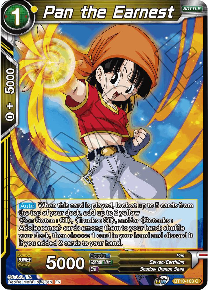 Pan the Earnest Foil BT10-103 Rise of the Unison Warrior Dragonball Super card
