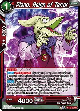 Piano Reign of Terror BT12-023 Vicious Rejuvenation Dragonball Super card