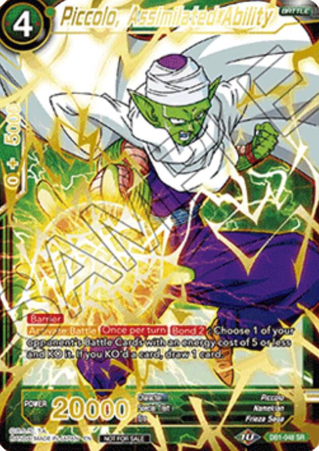 Piccolo Assimilated Ability Alt Art Card Set 2023 Vol 1 DB1-048 Tournament Promotion Cards Dragonball Super card