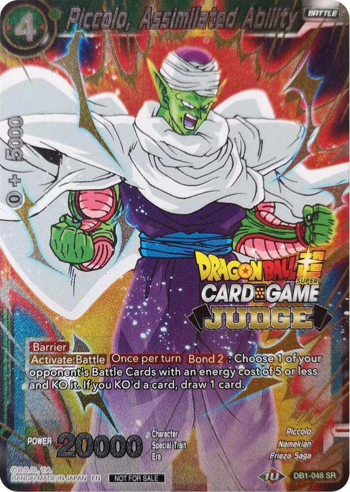 Piccolo Assimilated Ability DB1-048 Judge Promotion Cards Dragonball Super card