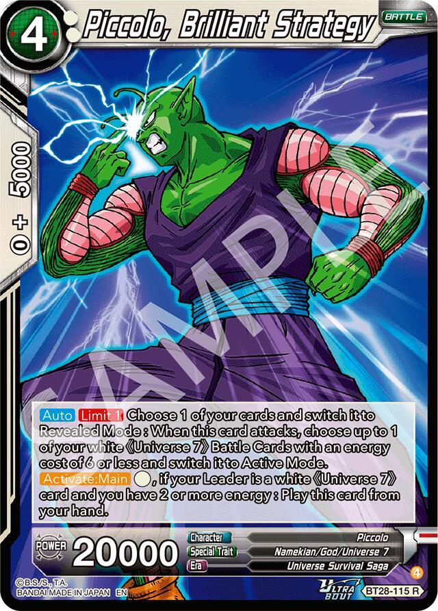 Piccolo Brilliant Strategy BT28-115 Prismatic Clash Dragonball Super card