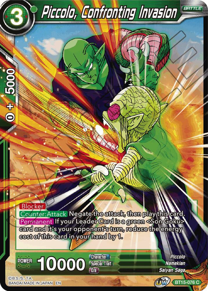 Piccolo Confronting Invasion BT15-076 Saiyan Showdown Dragonball Super card