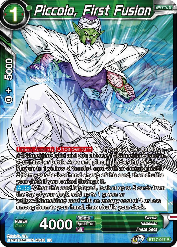 Piccolo First Fusion Foil BT17-067 Ultimate Squad Dragonball Super card