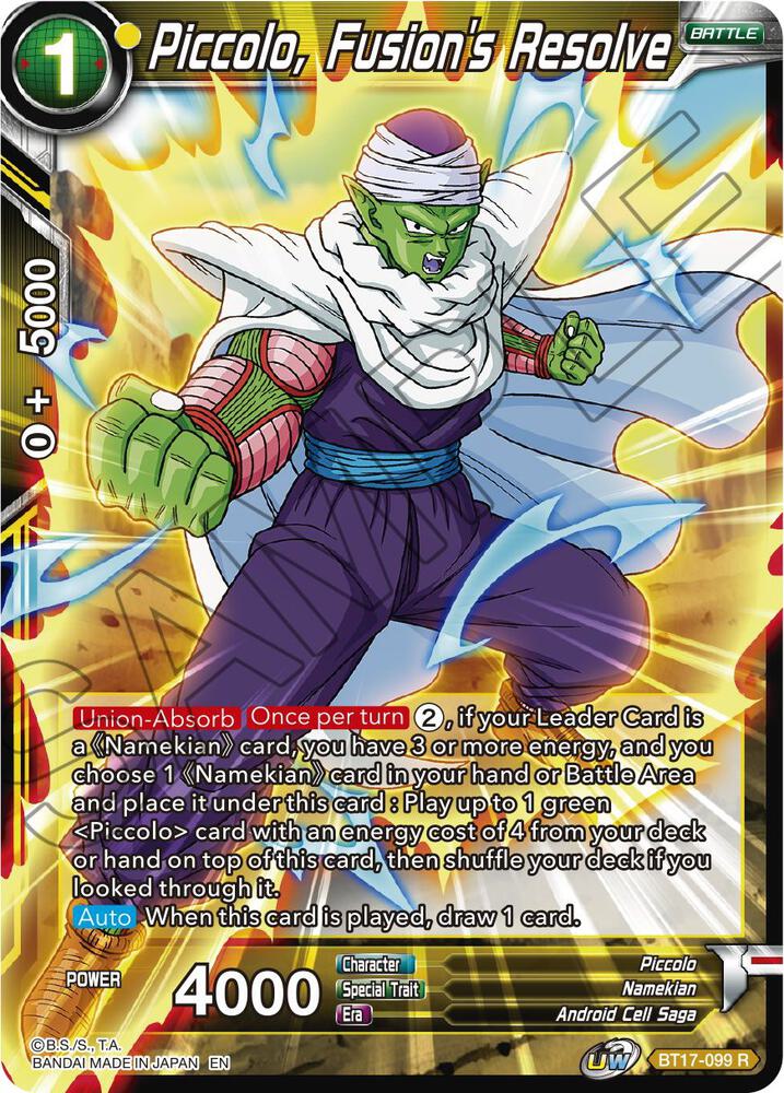 Piccolo Fusions Resolve Foil BT17-099 Ultimate Squad Dragonball Super card