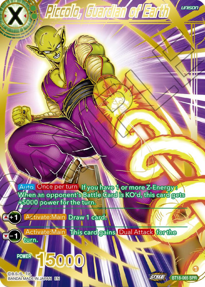 Piccolo Guardian of Earth SPR BT18-065 Dawn of the Z-Legends Dragonball Super card