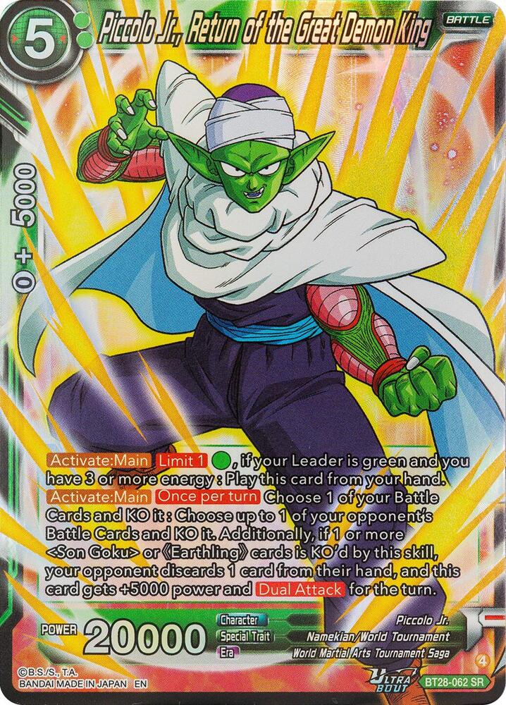 Piccolo Jr Return of the Great Demon King BT28-062 Prismatic Clash Dragonball Super card