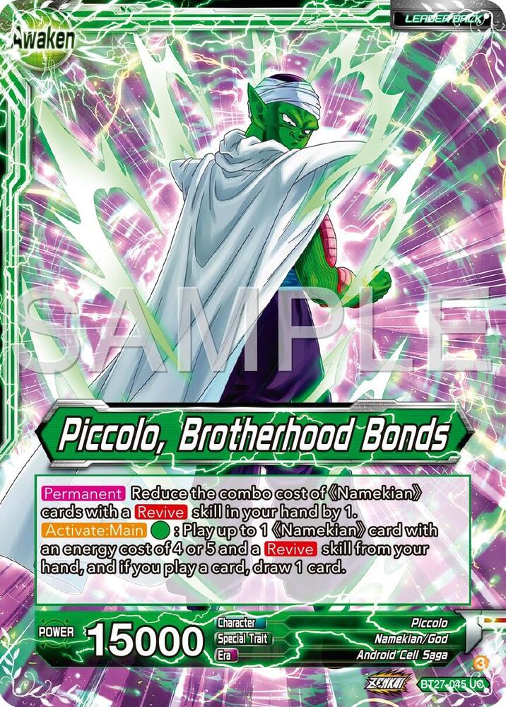 Piccolo Piccolo Brotherhood Bonds BT27-045 History of Z Dragonball Super card