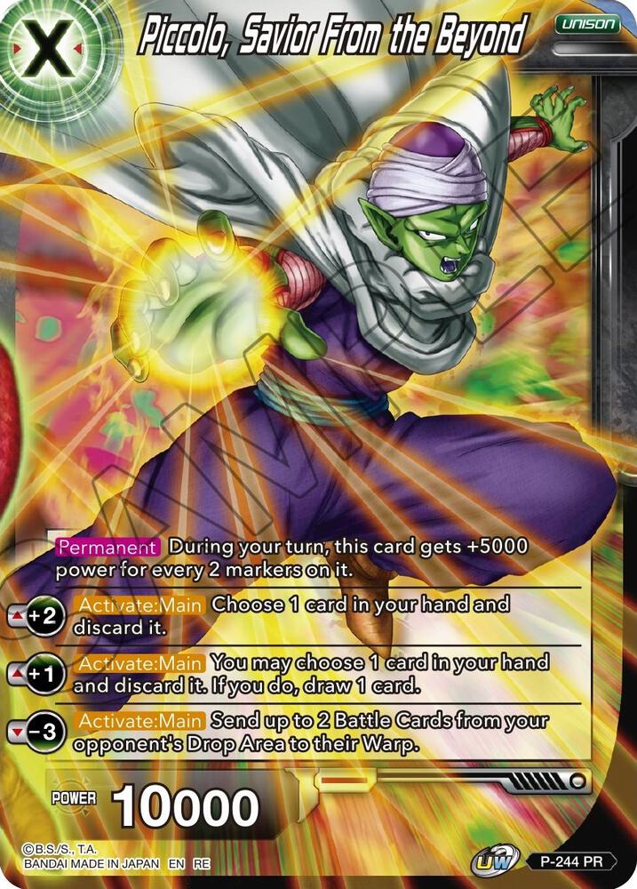 Piccolo Savior from Beyond P-244 Mythic Booster Dragonball Super card