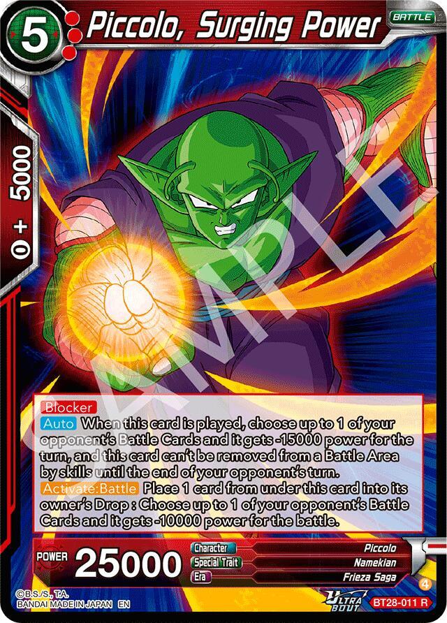 Piccolo Surging Power BT28-011 Prismatic Clash Dragonball Super card
