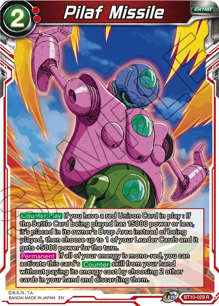 Pilaf Missile Foil BT10-029 Rise of the Unison Warrior Dragonball Super card