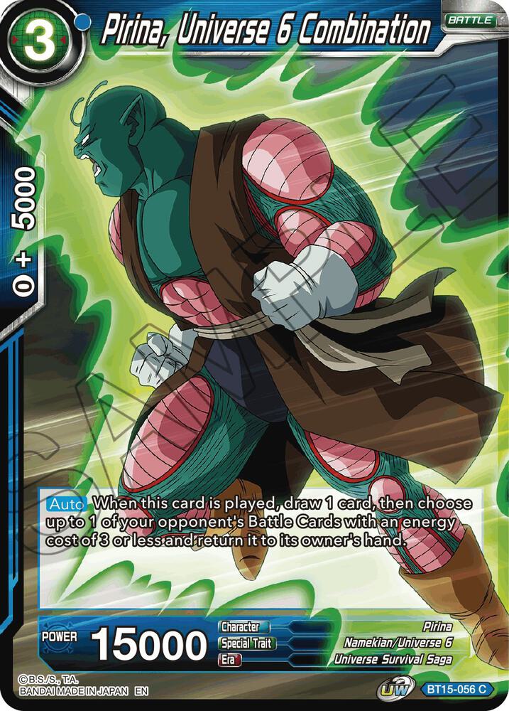Pirina Universe 6 Combination BT15-056 Saiyan Showdown Dragonball Super card