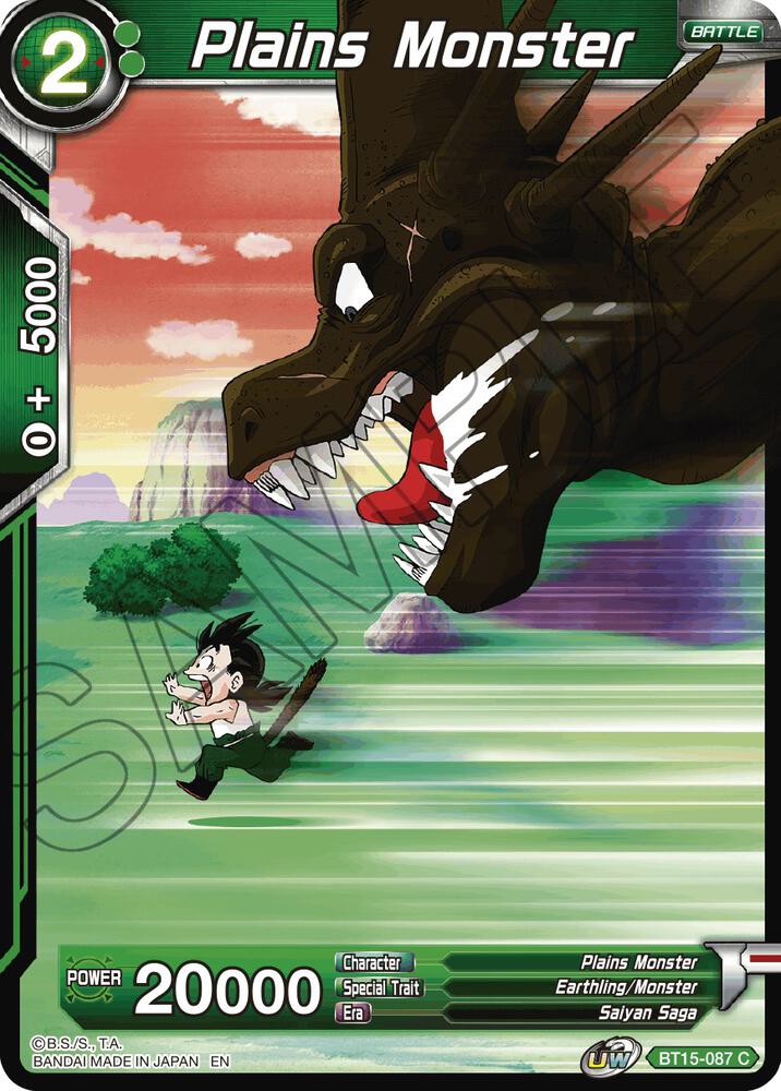 Plains Monster Foil BT15-087 Saiyan Showdown Dragonball Super card
