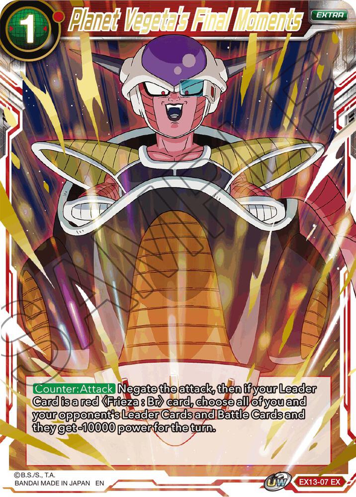 Planet Vegetas Final Moments Foil EX13-07 Special Anniversary Set 2020 Dragonball Super card