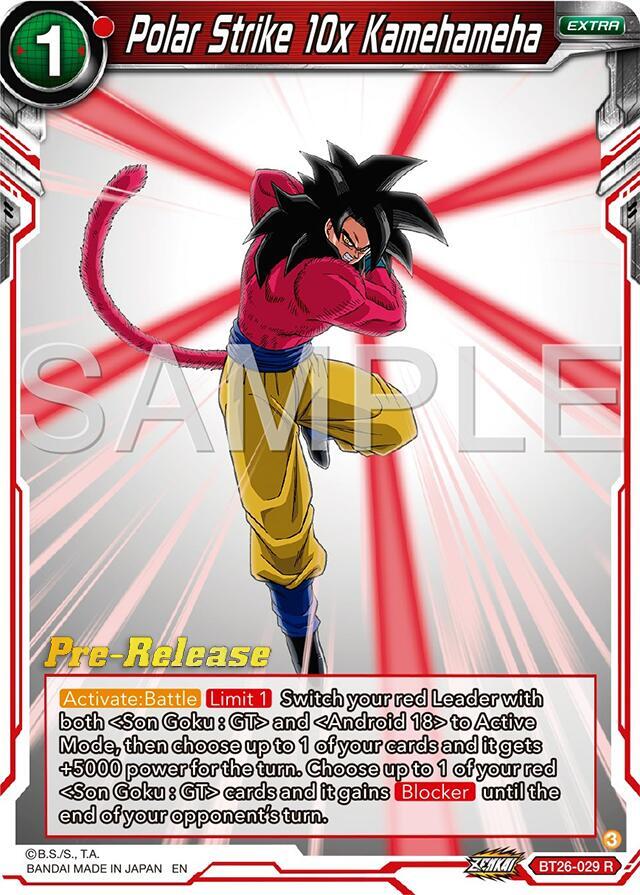 Polar Strike 10x Kamehameha BT26-029 Ultimate Advent Pre-Release Cards Dragonball Super card