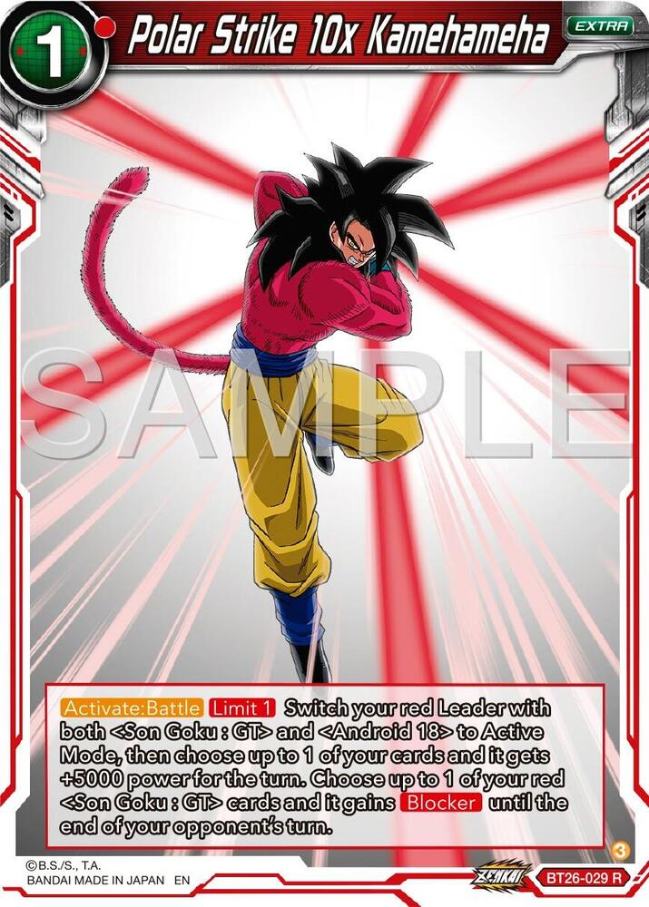 Polar Strike 10x Kamehameha BT26-029 Ultimate Advent Dragonball Super card
