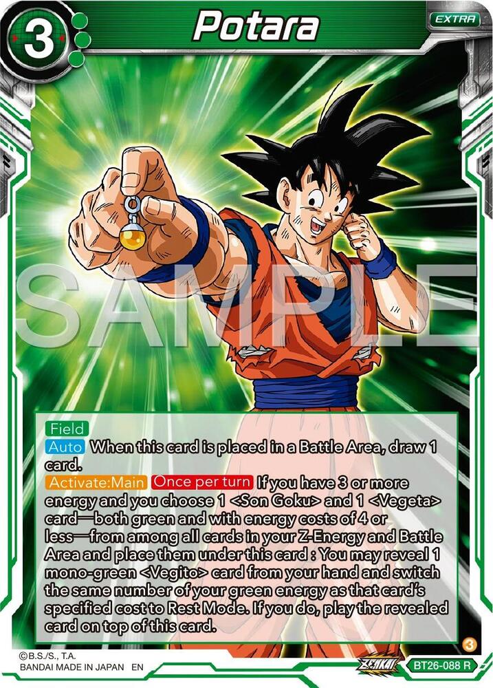 Potara Foil BT26-088 Ultimate Advent Dragonball Super card