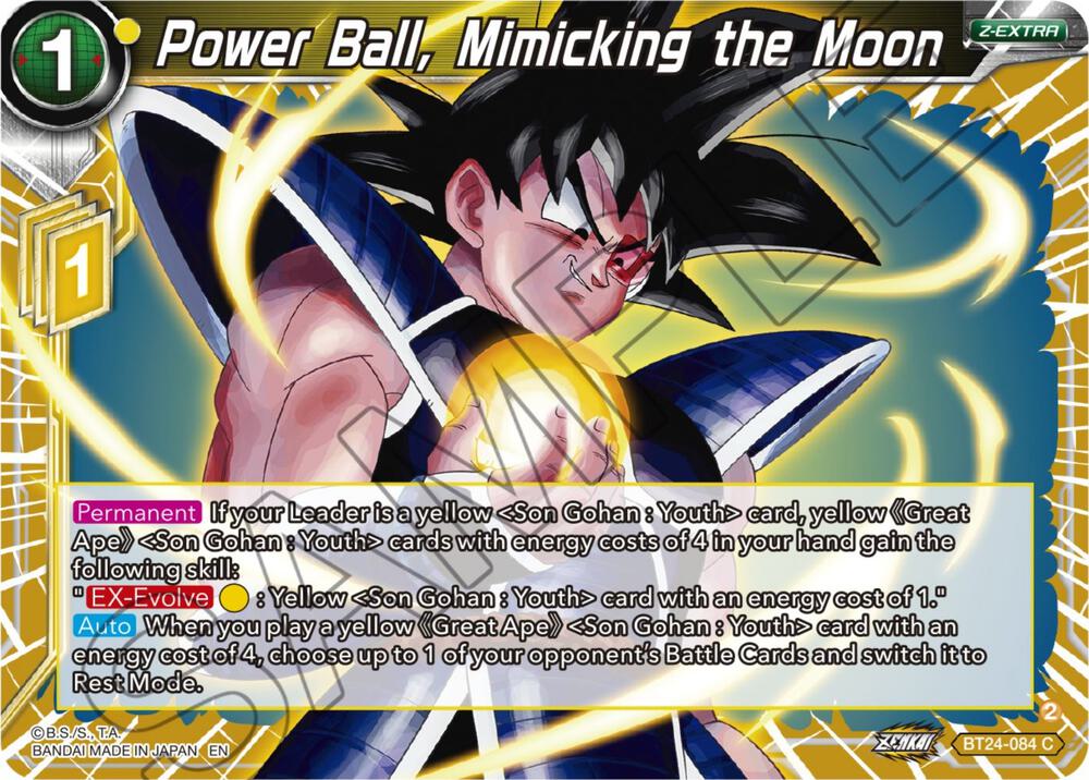Power Ball Mimicking the Moon BT24-084 Beyond Generations Dragonball Super card