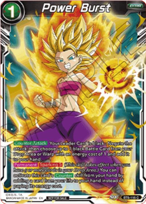 Power Burst Gold Stamped BT5-115 Tournament Promotion Cards Dragonball Super card
