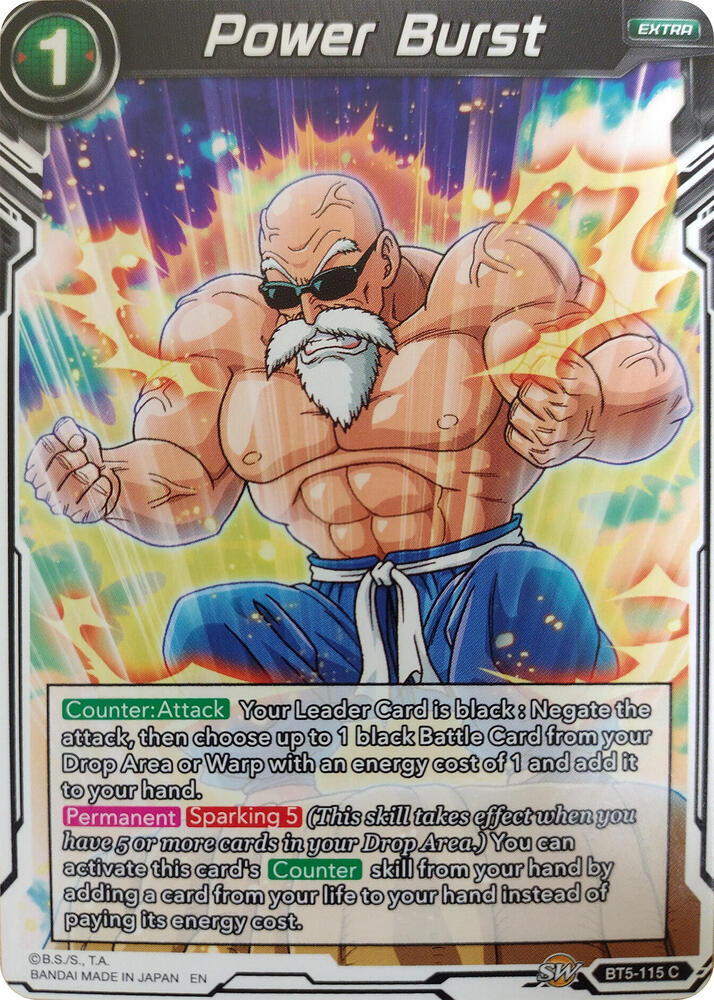Power Burst Reprint BT5-115 Critical Blow Dragonball Super card
