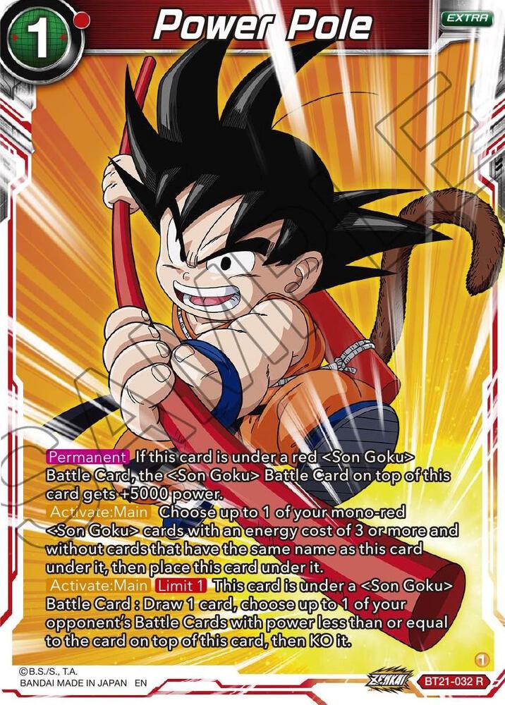 Power Pole Foil BT21-032 Wild Resurgence Dragonball Super card