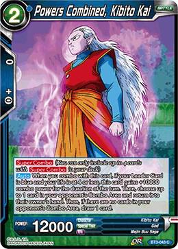 Powers Combined Kibito Kai BT3-043 Cross Worlds Dragonball Super card