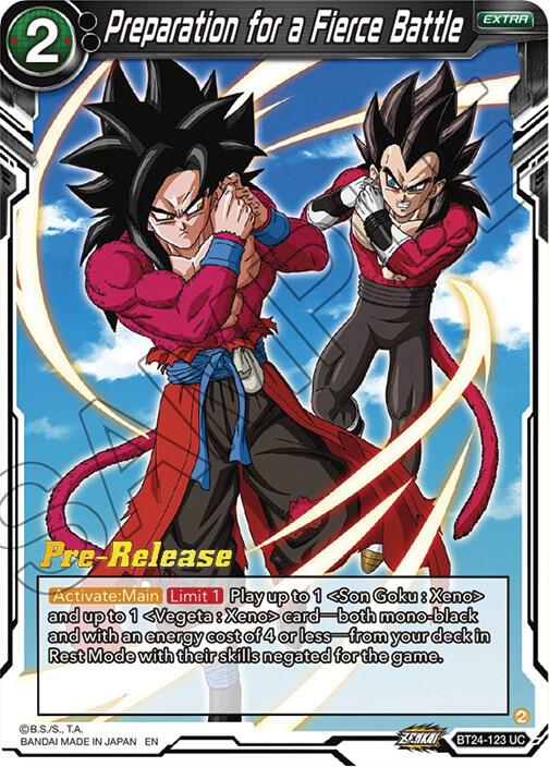 Preparation for a Fierce Battle BT24-123 Beyond Generations Pre-Release Cards Dragonball Super card