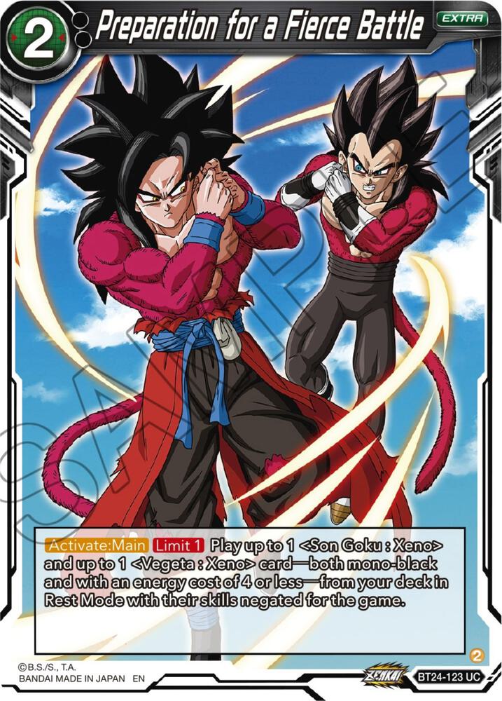 Preparation for a Fierce Battle Foil BT24-123 Beyond Generations Dragonball Super card