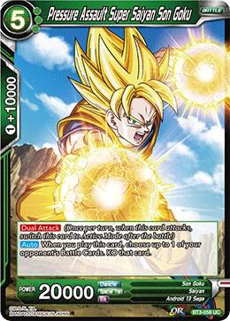 Pressure Assault Super Saiyan Son Goku BT3-058 Cross Worlds Dragonball Super card