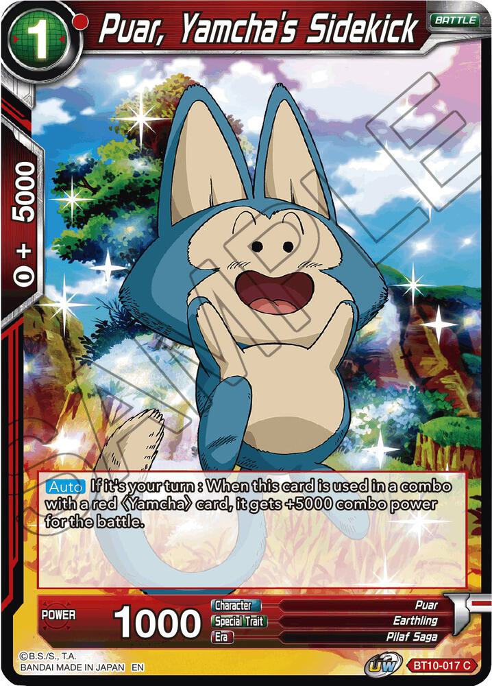 Puar Yamchas Sidekick BT10-017 Rise of the Unison Warrior Dragonball Super card