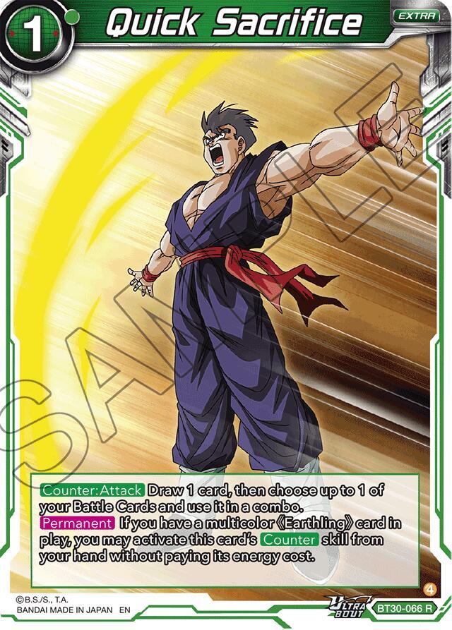 Quick Sacrifice BT30-066 Three Glorious Fighters Dragonball Super card
