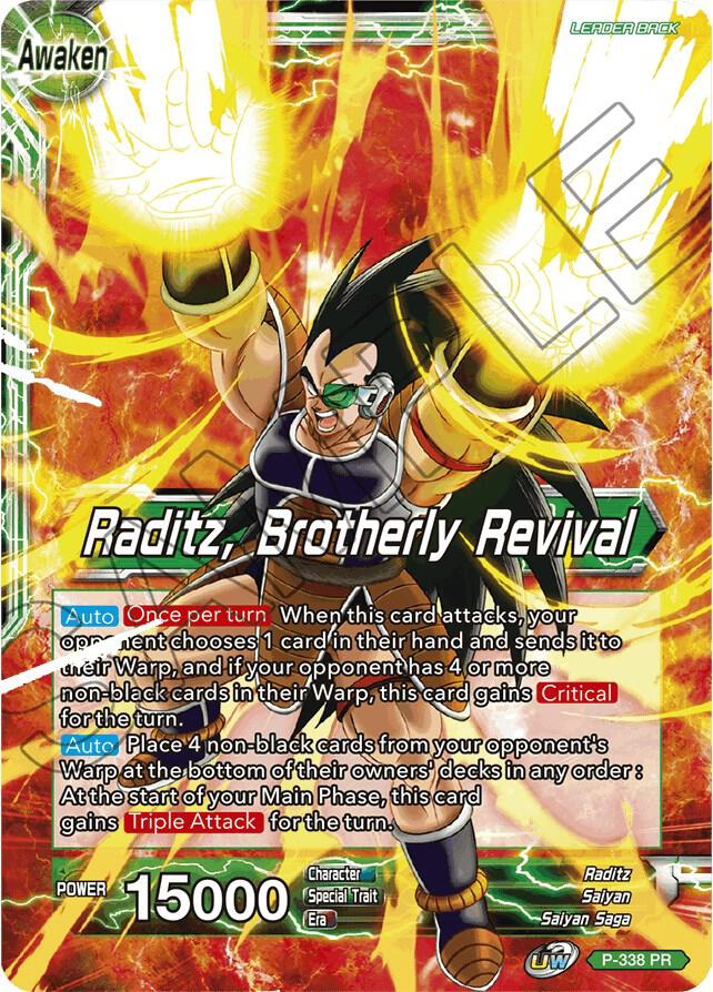 Raditz Raditz Brotherly Revival Foil P-338 Promotion Cards Dragonball Super card