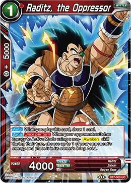 Raditz the Oppressor Foil BT7-003 Assault of the Saiyans Dragonball Super card