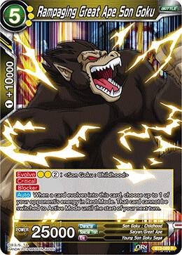 Rampaging Great Ape Son Goku Foil BT3-089 Cross Worlds Dragonball Super card