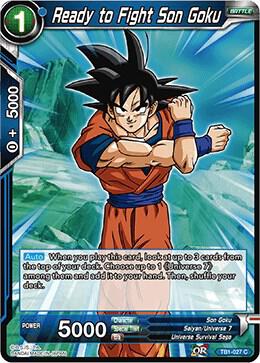 Ready to Fight Son Goku TB1-027 Tournament of Power Dragonball Super card