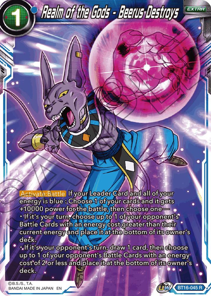 Realm of the Gods Beerus Destroys BT16-045 Realm of the Gods Dragonball Super card