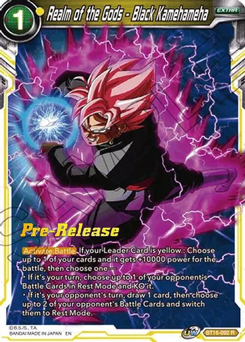 Realm of the Gods Black Kamehameha BT16-092 Realm of the Gods Pre-Release Cards Dragonball Super card