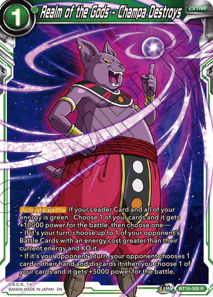 Realm of the Gods Champa Destroys BT16-069 Realm of the Gods Dragonball Super card