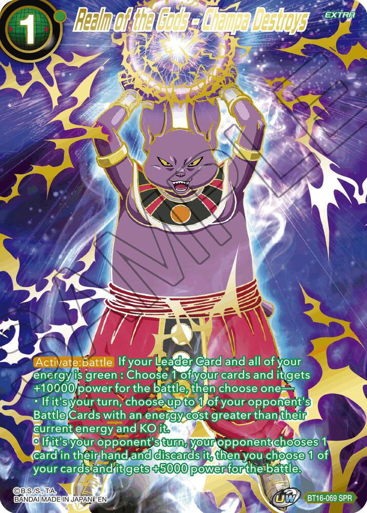 Realm of the Gods Champa Destroys SPR BT16-069 Realm of the Gods Dragonball Super card