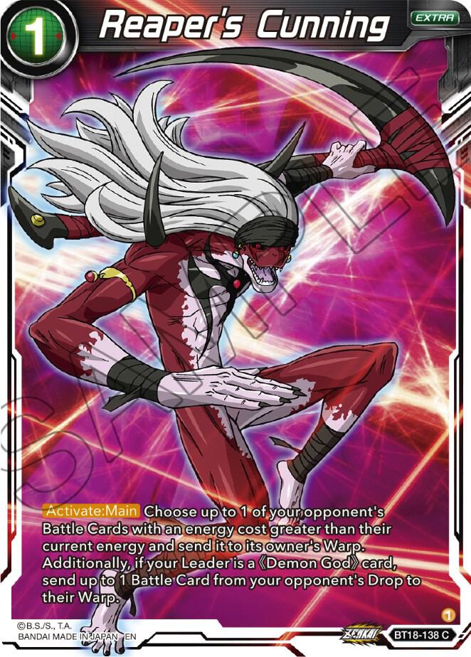 Reapers Cunning BT18-138 Dawn of the Z-Legends Dragonball Super card