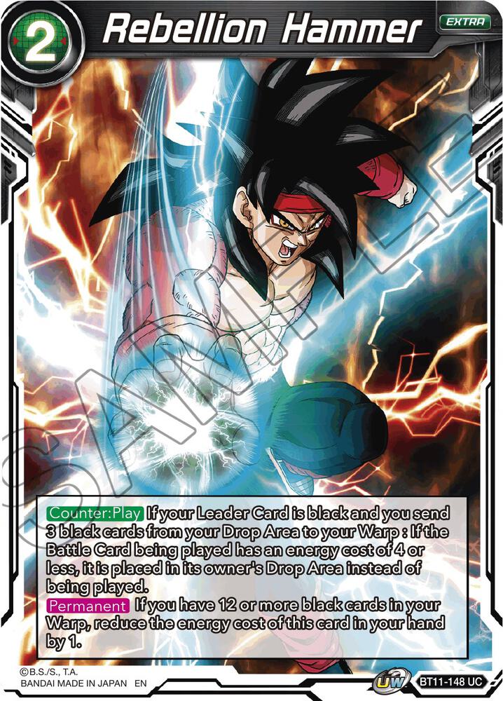 Rebellion Hammer Foil BT11-148 Vermilion Bloodline Dragonball Super card