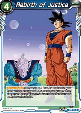 Rebirth of Justice BT3-053 Cross Worlds Dragonball Super card