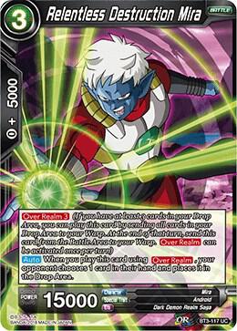 Relentless Destruction Mira Foil BT3-117 Cross Worlds Dragonball Super card