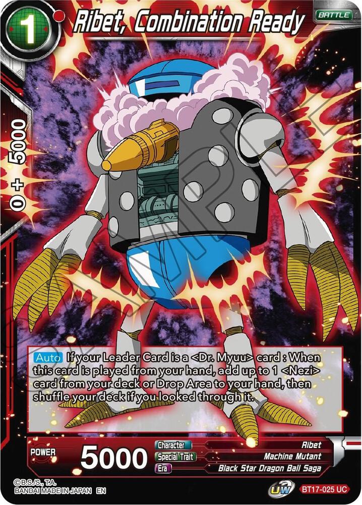 Ribet Combination Ready Foil BT17-025 Ultimate Squad Dragonball Super card