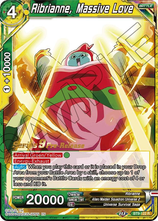 Ribrianne Massive Love BT9-122 Universal Onslaught Pre-Release Cards Dragonball Super card
